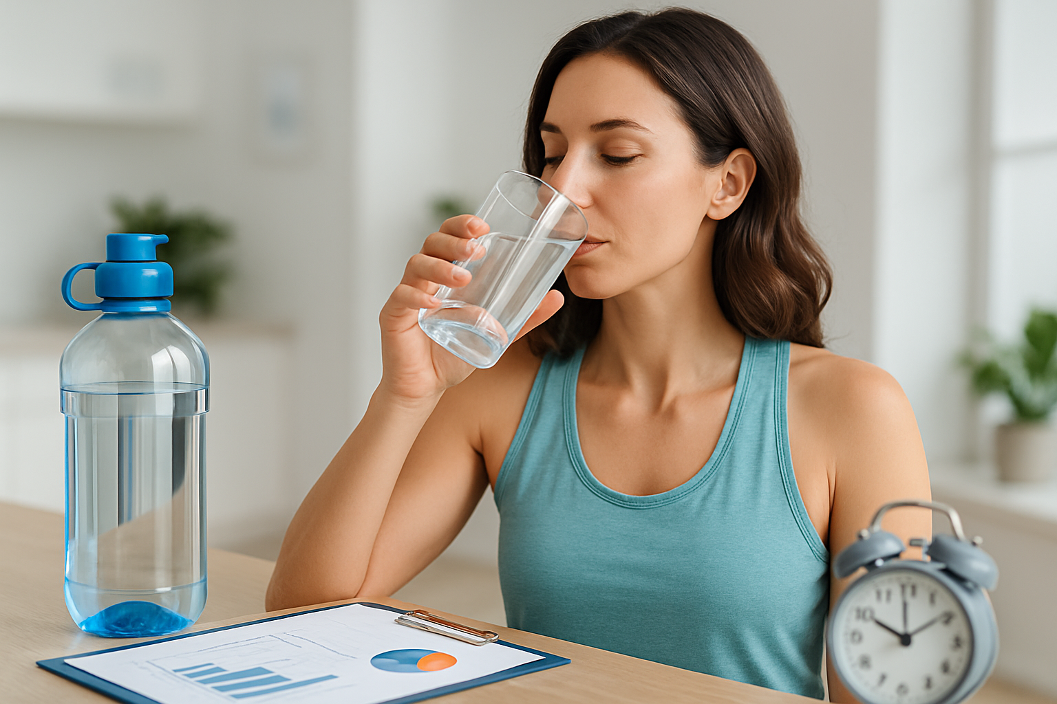 Glas mit frischem Wasser, umgeben von Zitronenscheiben, Gurke und Minze für die Entgiftung